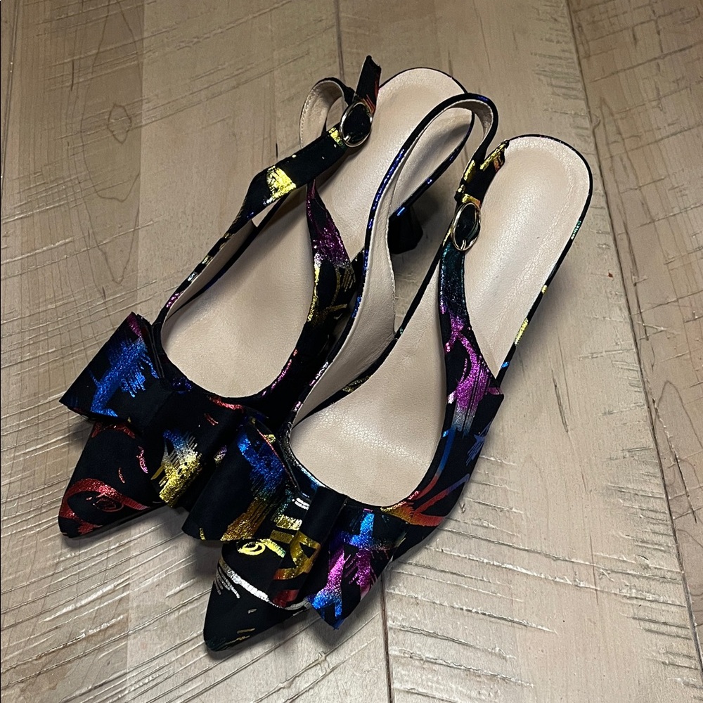 Colorful Women's Slingback Heels